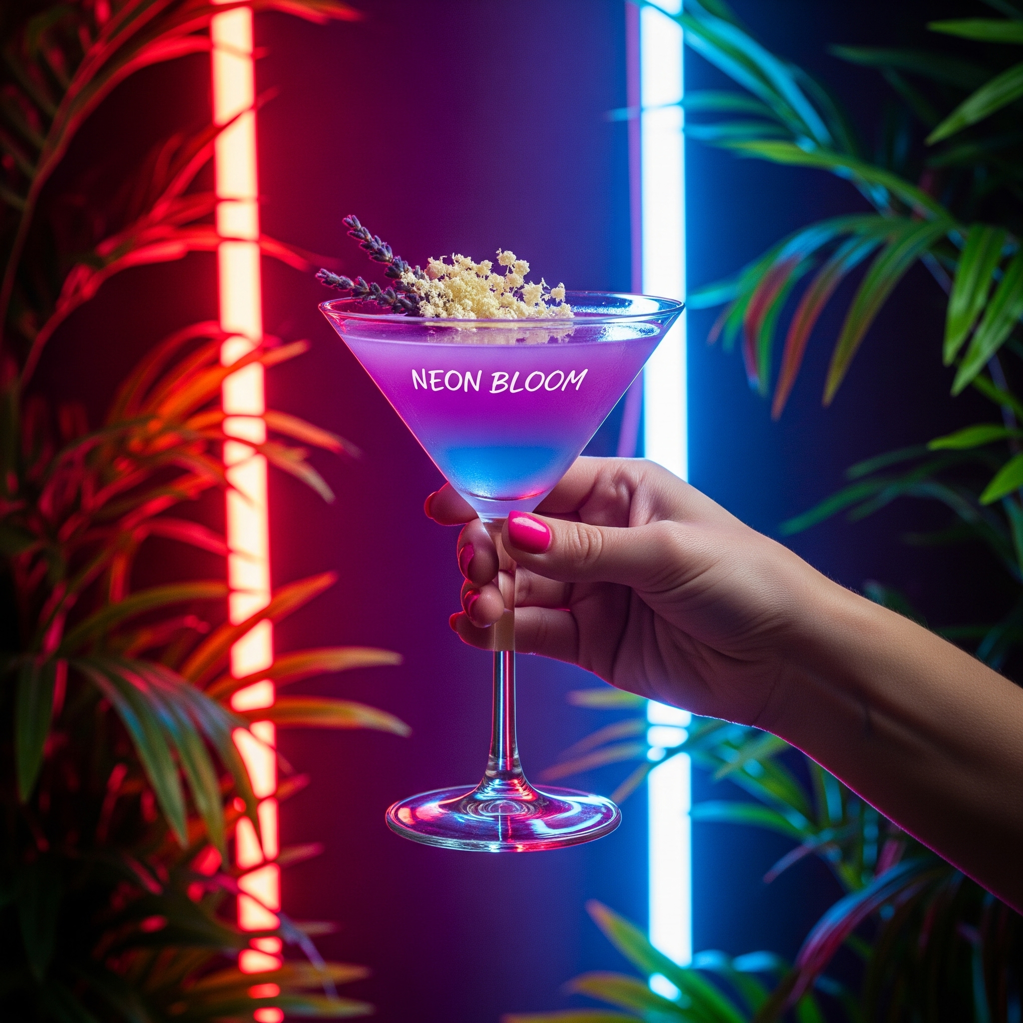 neon bloom cocktail van the inner garden